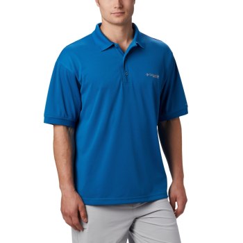 Pánské Polo Columbia PFG Perfect Cast Tall Blankyt UQMVYR842